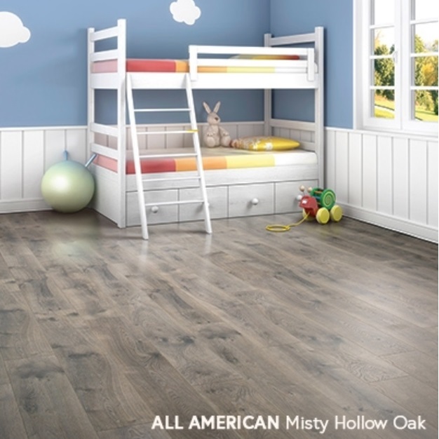 Chesapeake Misty Hollow Oak All American traditional laminate shown in a room