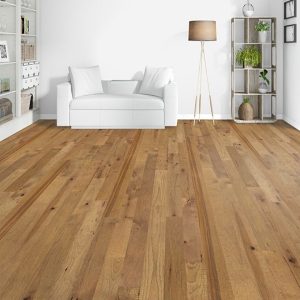 3/4" x 5" Character Hickory Low Gloss Smooth Reeves Island installed