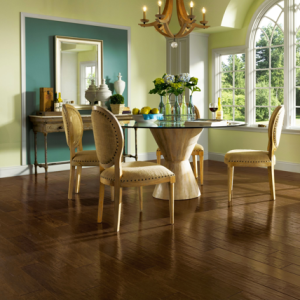 Showroom of American scrape Engineered Hartco flooring Eagle Nest