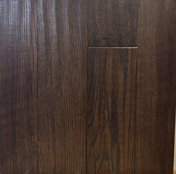 Dark Brown Character Oak Handscraped hardwood for sale