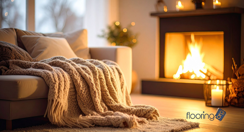 cozy living room with hardwood flooring