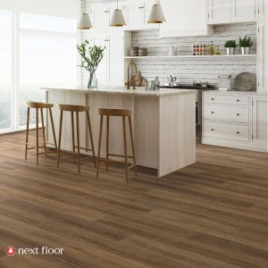 Mocha Oak luxury vinyl plank installed - NF450544