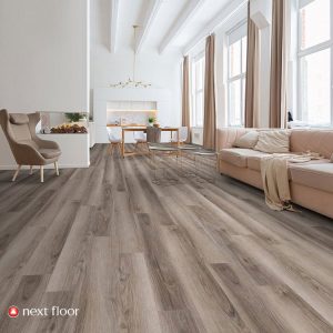 Modern Hickory luxury vinyl plank installed - NF450500
