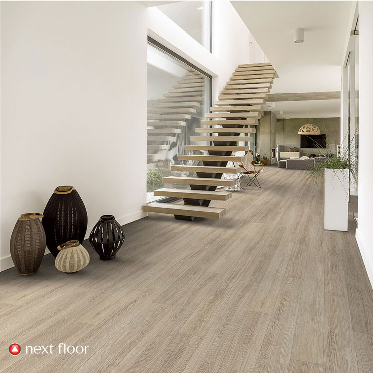 Silver Oak luxury vinyl plank installed - NF450543