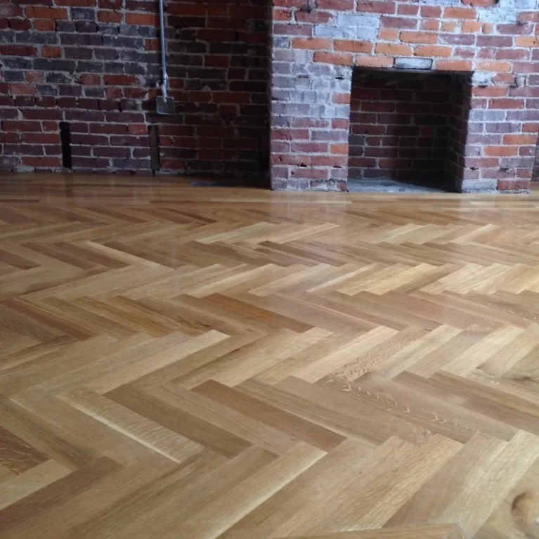 Unfinished Engineered White Oak Herringbone Flooring